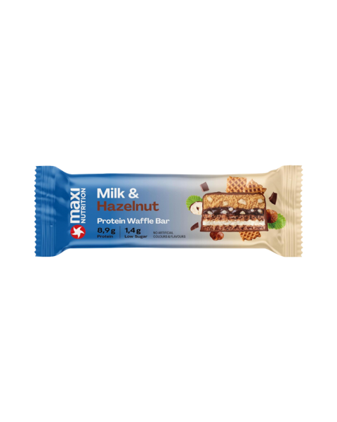 Maxi Nutrition Protein Waffle Bar Milk und Hazelnut, Proteinriegel, 40g